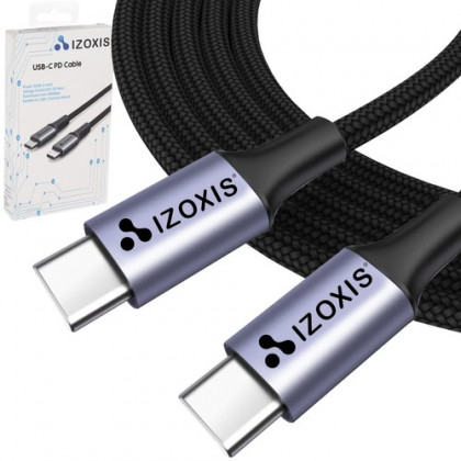Kábel USB Typ-C PD, 2m čierny