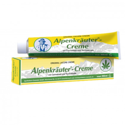 Alpenkräuter-Creme, krém z alpských bylín s konopným olejom - 200ml