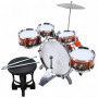 Bicie nástroje pre deti, veľka sada 5 bubnov, činel, stolička, paličky -Mini Drums