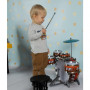 Bicie nástroje pre deti, veľka sada 5 bubnov, činel, stolička, paličky -Mini Drums