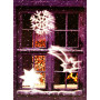 LED vianočný dekoratívny projektor 3v1 - hviezda, kométa, vločka