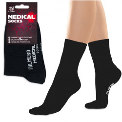 Dámské bavlněné ponožky pro diabetiky, Tulmero Medical, EU (44-46), černé