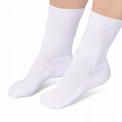 Zdravotní ponožky pro diabetiky froté Diabetické kotníkové froté, bílé, 39-41