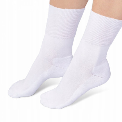 Zdravotné ponožky pre diabetikov froté Diabetic Ankle Frotte, biela, 39-41