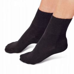 Zdravotní ponožky pro diabetiky froté Diabetic Ankle Frotte, černé, 39-41