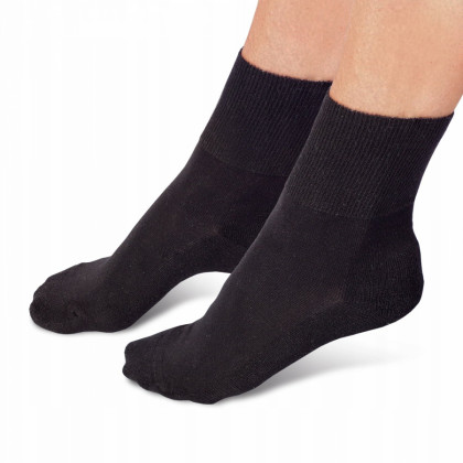 Zdravotné ponožky pre diabetikov froté Diabetic Ankle Frotte, čierna, 39-41