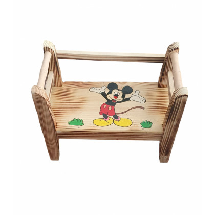 Drevená detská lavička Mickey Bench, 40 x 21 x 33 cm