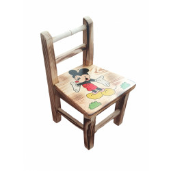 Dřevěná dětská židle Mickey Stool, 44 x 26 x 24 cm