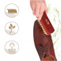 Dřevěný kartáč na leštění a čištění obuvi s měkkými štětinami