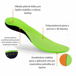 Anatomické polyuretanové vložky do sportovní obuvi Duo Ballance 41-43