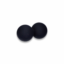 DuoBall dvojitý silikonový masážní míček, průměr 6,5 cm, černý