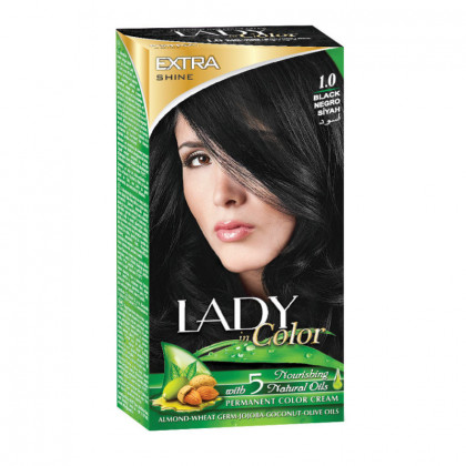 Farba na vlasy LADY in Color - 1.0 čierna