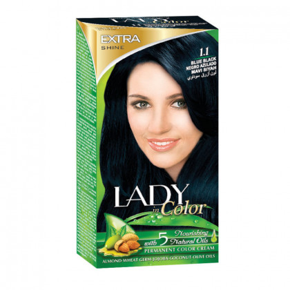 Farba na vlasy LADY in Color - 1.1 modro-čierná