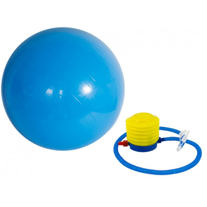 Fitness lopta s pumpou - modrá 65 cm