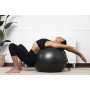 Fitness lopta s pumpou - čierna 65 cm