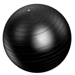 Fitness míč s pumpou - černý 65 cm