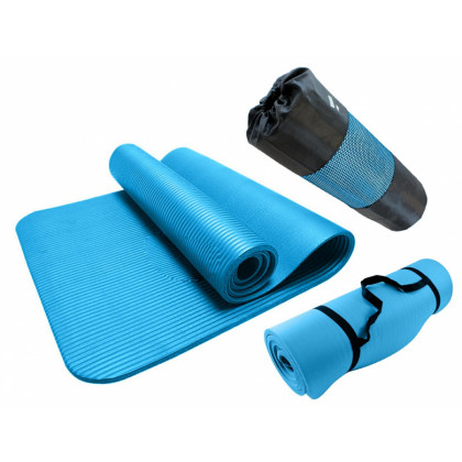 Fitness podložka na cvičenie 183 x 61 cm modrá