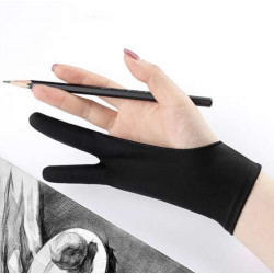 Grafická kreslící rukavice - černá