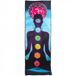 Podložka na jógu Yogi 7 čaker tyrkysová, 174 x 60 cm