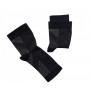 Kompresné ponožky s otvorenou špičkou, čierne - L/XL