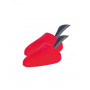 Ľahké a odolné penové dámske napináky s rúčkou mandľový tvar, červená 35-40