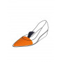 Ľahké a odolné penový dámske napináky s rúčkou špicatý tvar, oranžová 35-40