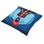 Meditační polštářek Yogi a 7 čaker, tyrkysová barva, 40 x 40 cm