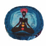 Meditačný podsedák Jogín 7 čakier tyrkysový, 45 x 9 cm