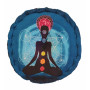 Meditační sedátko Yogi 7 čaker tyrkysové, 45 x 9 cm