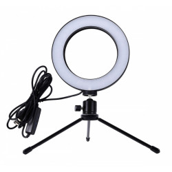 Okouzlující kruhová LED lampa se stativem, Lampa, 16 cm