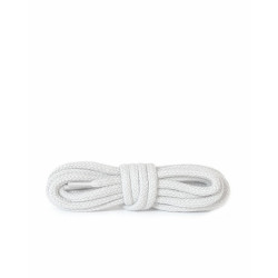 Kulaté bílé bavlněné tkaničky do bot 200 cm