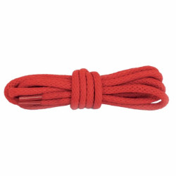 Kulaté červené bavlněné tkaničky do bot 150 cm