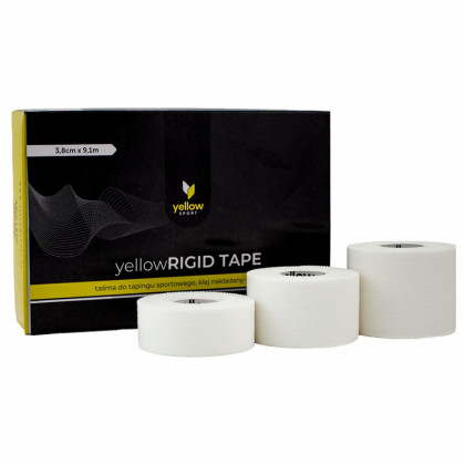 Bavlnená tejpovacia páska yellowRIGID TAPE - 2,5cm x 9,1m, biela