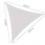 Sluneční plachta, trojúhelníková šedá, 4 x 4 x 4 m