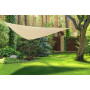 Záhradná slnečná clona/tieniaca plachta trojuholník béžová, 3 x 3 x 3 m