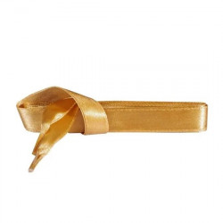 Saténové zlaté tkaničky do bot 120 cm
