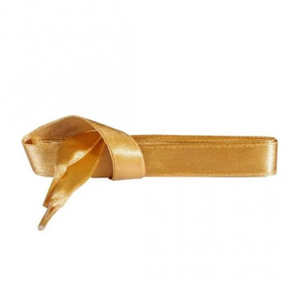 Saténové zlaté ploché šnúrky do topánok 120cm