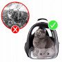 Prepravný priehľadný batoh pre mačky a psov, CA-PET1