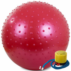 Rehabilitační fitness míč s pumpičkou, Gymball, 65 cm, červený