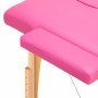 Skladací masérsky drevený stôl, Komfort 2 dielny, ružový hnedý