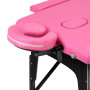 Skládací dřevěný masážní stůl, Comfort 2 kusy, růžovo-černý