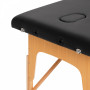 Skládací dřevěný masážní stůl Komfort Lux 2 díly, černý