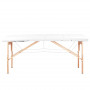 Komfort Wood 3-dílný skládací masážní stůl, 186 x 59 cm, bílý