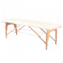 Skladací masérsky drevený stôl Komfort 2 dielny, krémový