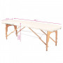Skladací masérsky drevený stôl Komfort 2 dielny, krémový