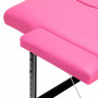 Skladací masérsky hliníkový stôl, Komfort 2 dielny, ružový čierny
