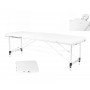 Skládací hliníkový masážní stůl, Comfort 2-dílný, bílý