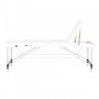 Skladací masérsky hliníkový stôl, Komfort 3 dielny, biely