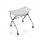 Skladacia sprchová stolička - 50 cm, hliníková