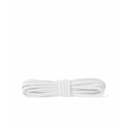 Tenké kulaté bílé bavlněné tkaničky 45 cm